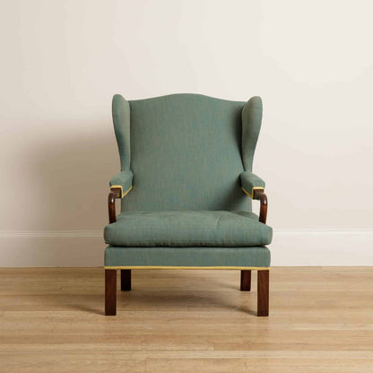 Duchess Chair & Footstool - Walnut - antique mahogany finish