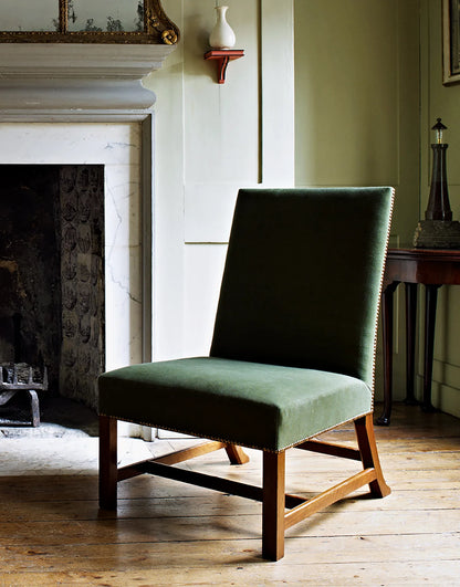 Slipper Chair - Walnut - antique mahogany finish