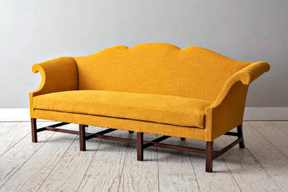 Camelback Sofa - Walnut - antique mahogany finish