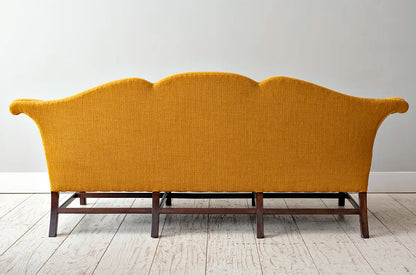 Camelback Sofa - Walnut - antique mahogany finish