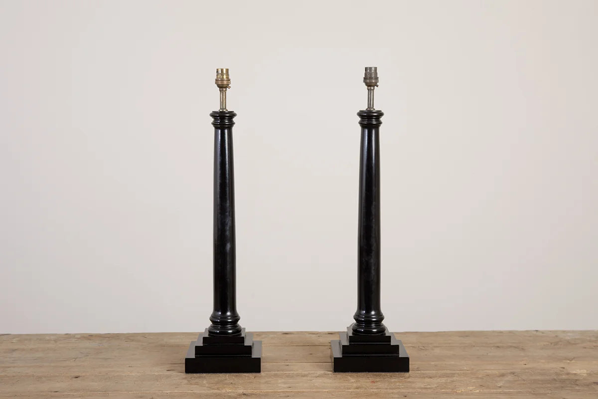 Column Lamp - Ebonised