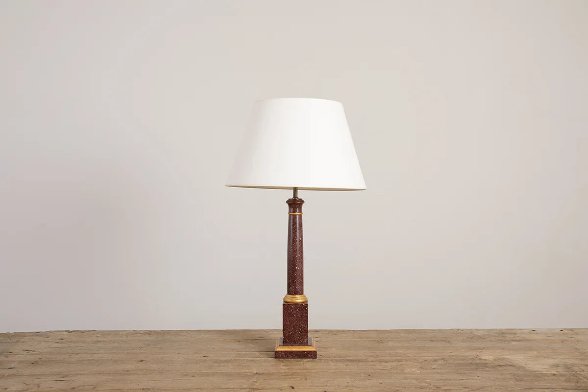 Fantastical Lamp - Faux porphyry with gilt highlights