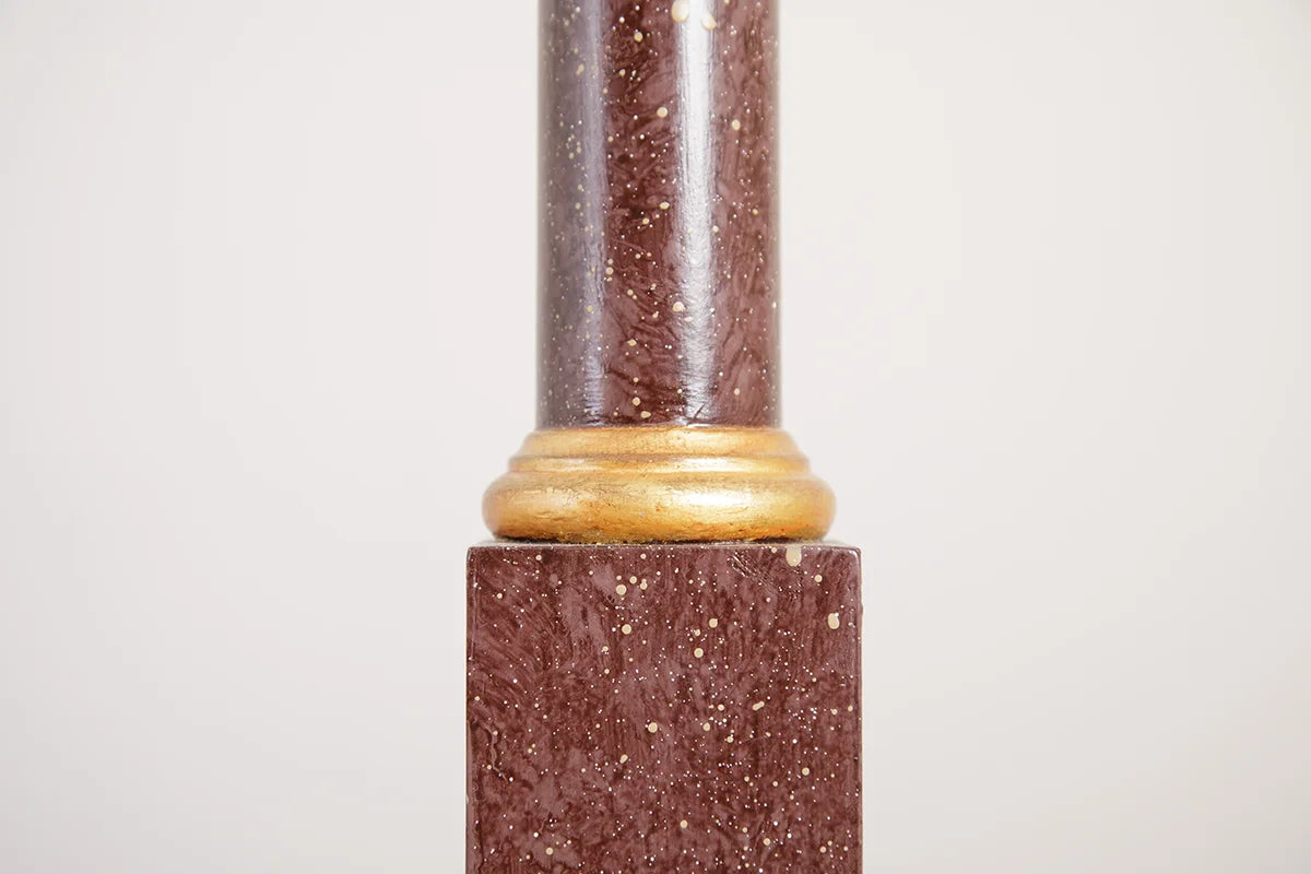 Fantastical Lamp - Faux porphyry with gilt highlights