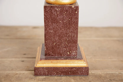 Fantastical Lamp - Faux porphyry with gilt highlights