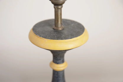 Mrs Pricket Lamp - Hand painted black and yellow ochre