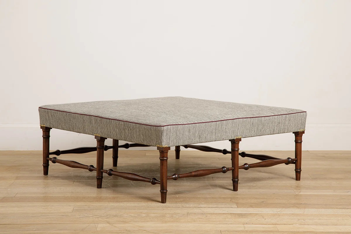 Scottish Ottoman - Walnut - antique mahogany finish