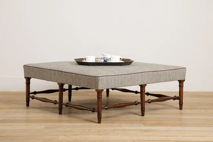 Scottish Ottoman - Walnut - antique mahogany finish