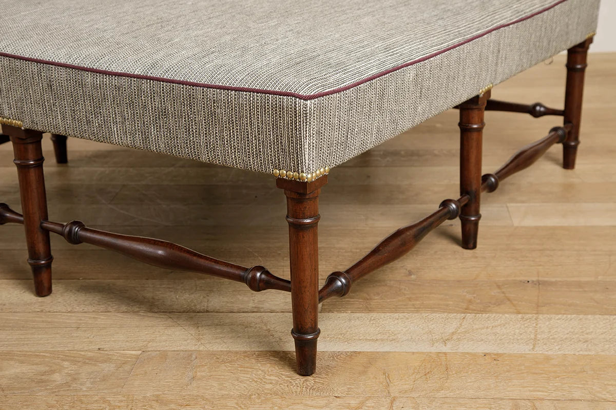 Scottish Ottoman - Walnut - antique mahogany finish