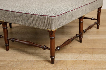 Scottish Ottoman - Walnut - antique mahogany finish