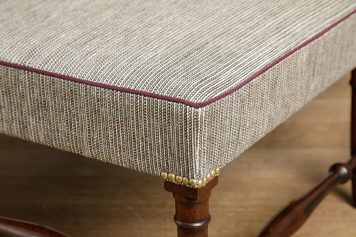 Scottish Ottoman - Walnut - antique mahogany finish