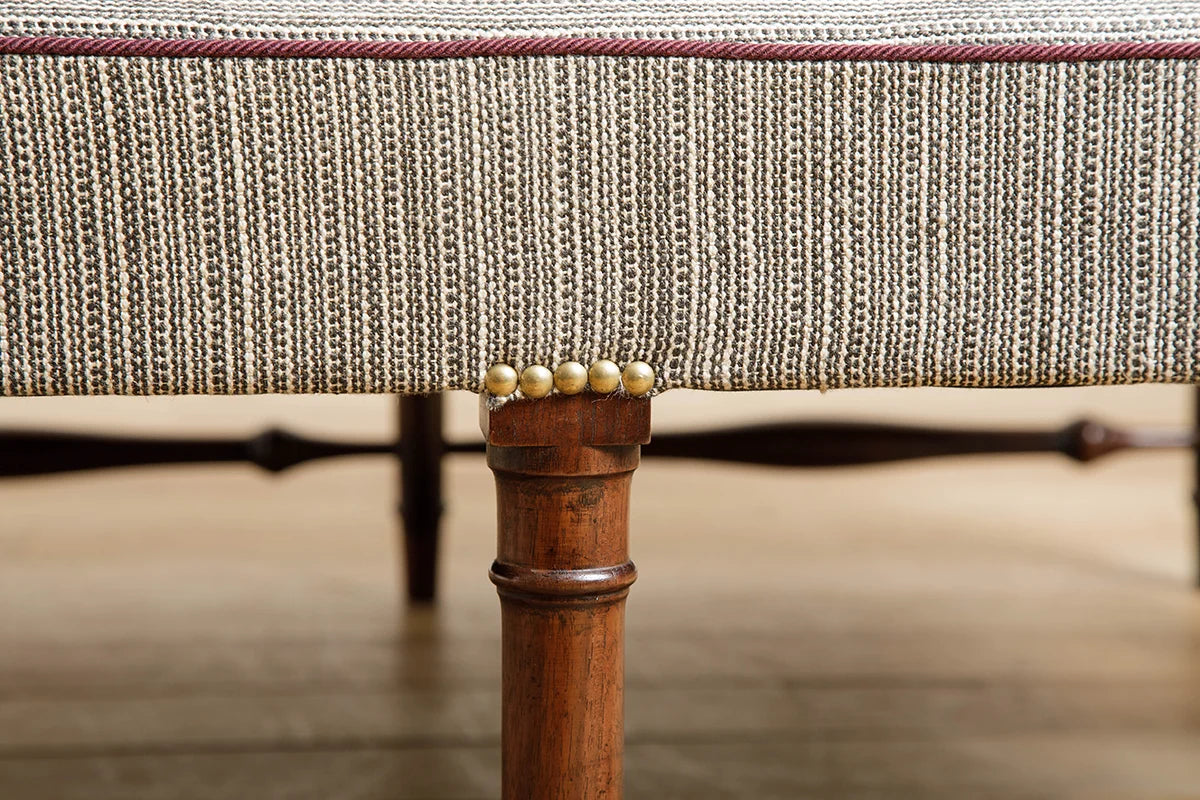 Scottish Ottoman - Walnut - antique mahogany finish