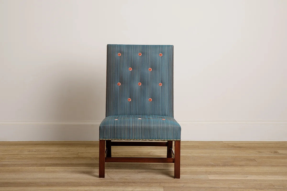 Slipper Chair - Walnut - antique mahogany finish