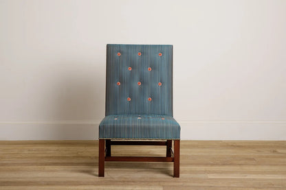 Slipper Chair - Walnut - antique mahogany finish