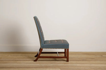 Slipper Chair - Walnut - antique mahogany finish