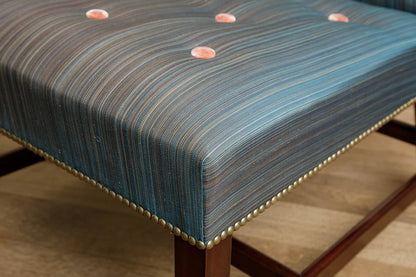 Slipper Chair - Walnut - antique mahogany finish