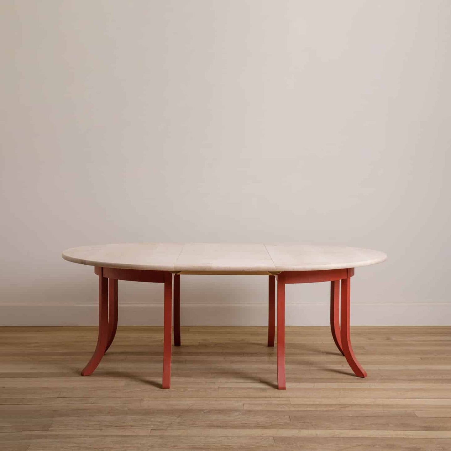 Tumnus Dining Table - Solid beech base with painted finish. Solid sycamore top