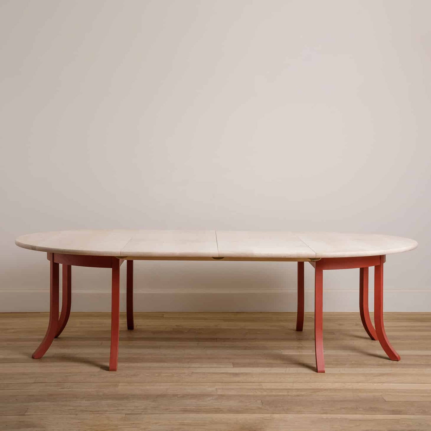 Tumnus Dining Table - Solid beech base with painted finish. Solid sycamore top