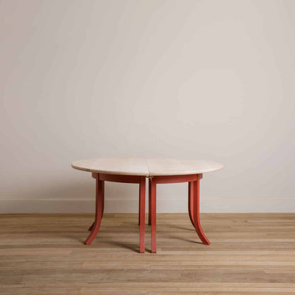 Tumnus Dining Table - Solid beech base with painted finish. Solid sycamore top