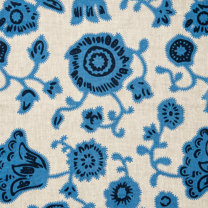 Persian Poppy - Cornflower Blue / Natural