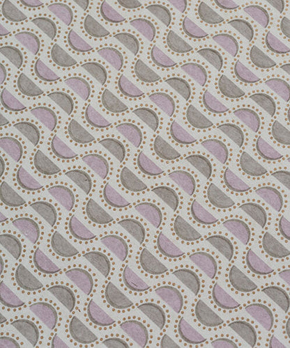 Ophelia Wallpaper - Heather & Gold / Ecru