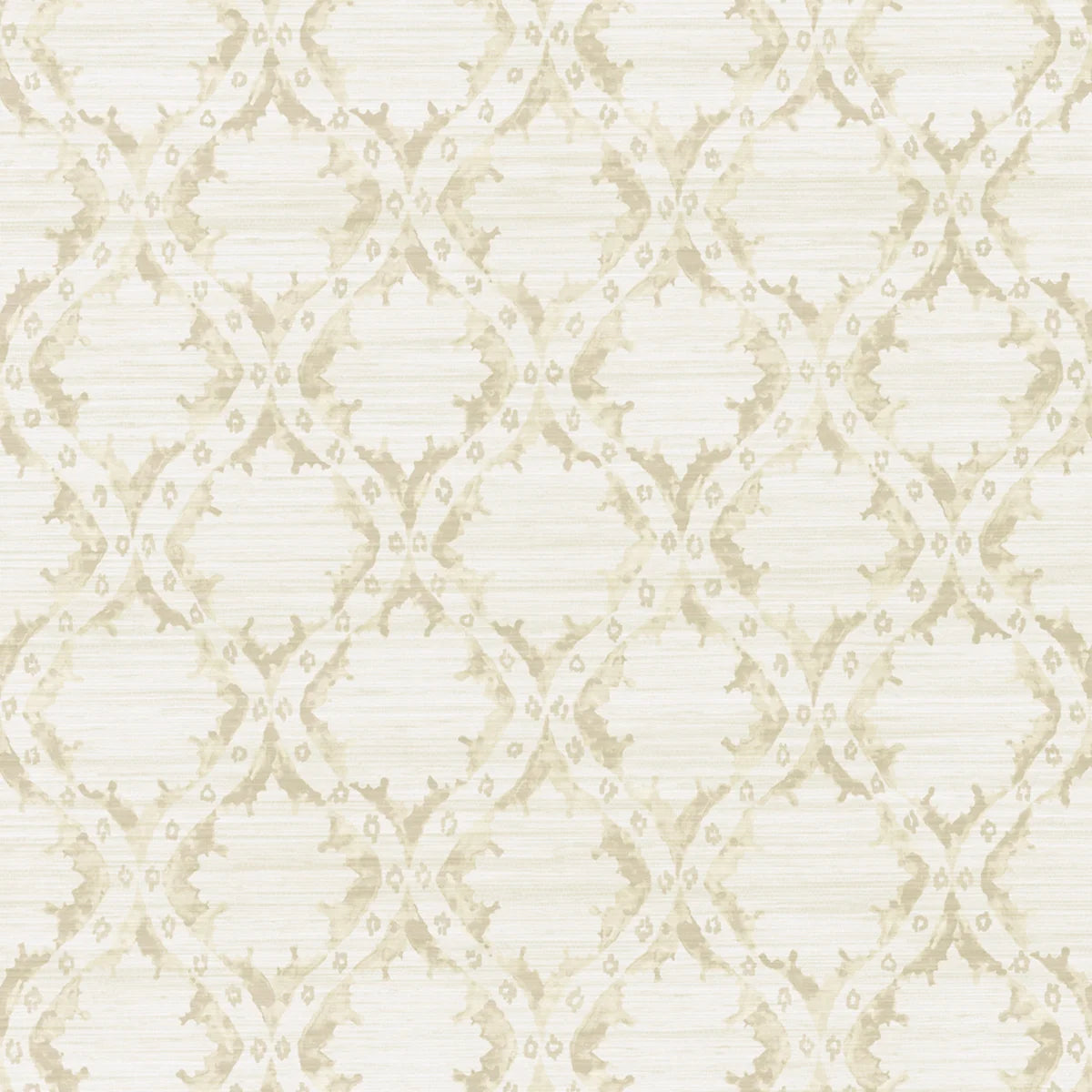Ogive Grasscloth Wallpaper - Limestone