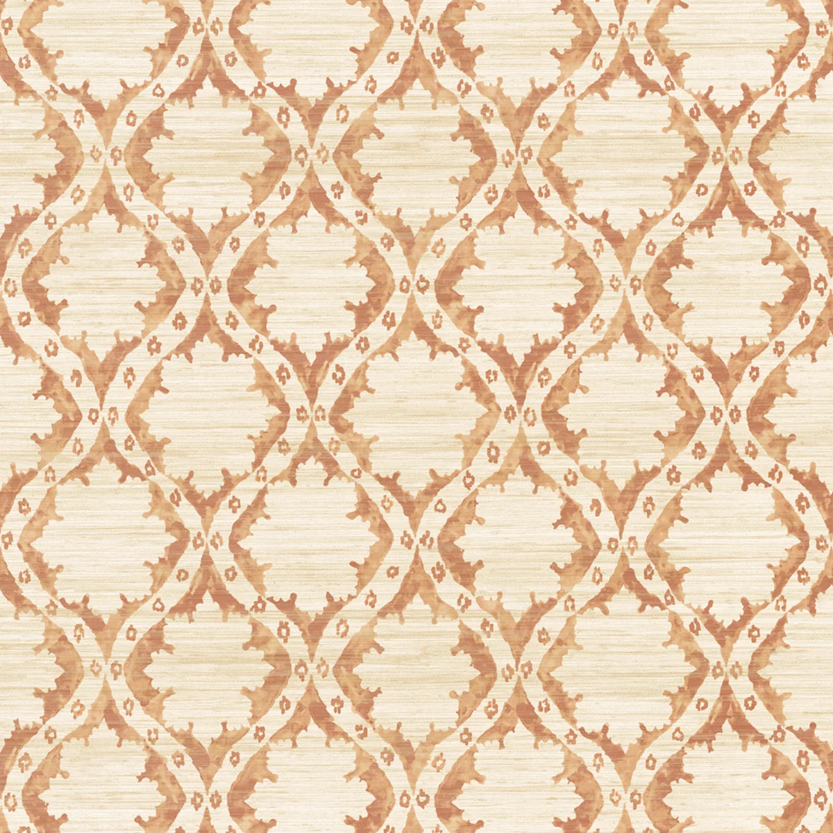 Ogive Grasscloth Wallpaper - Clay