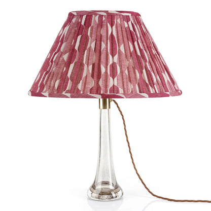 16 Inch Oval Gathered Bedwyn Lampshade - Fuchsia Whittle