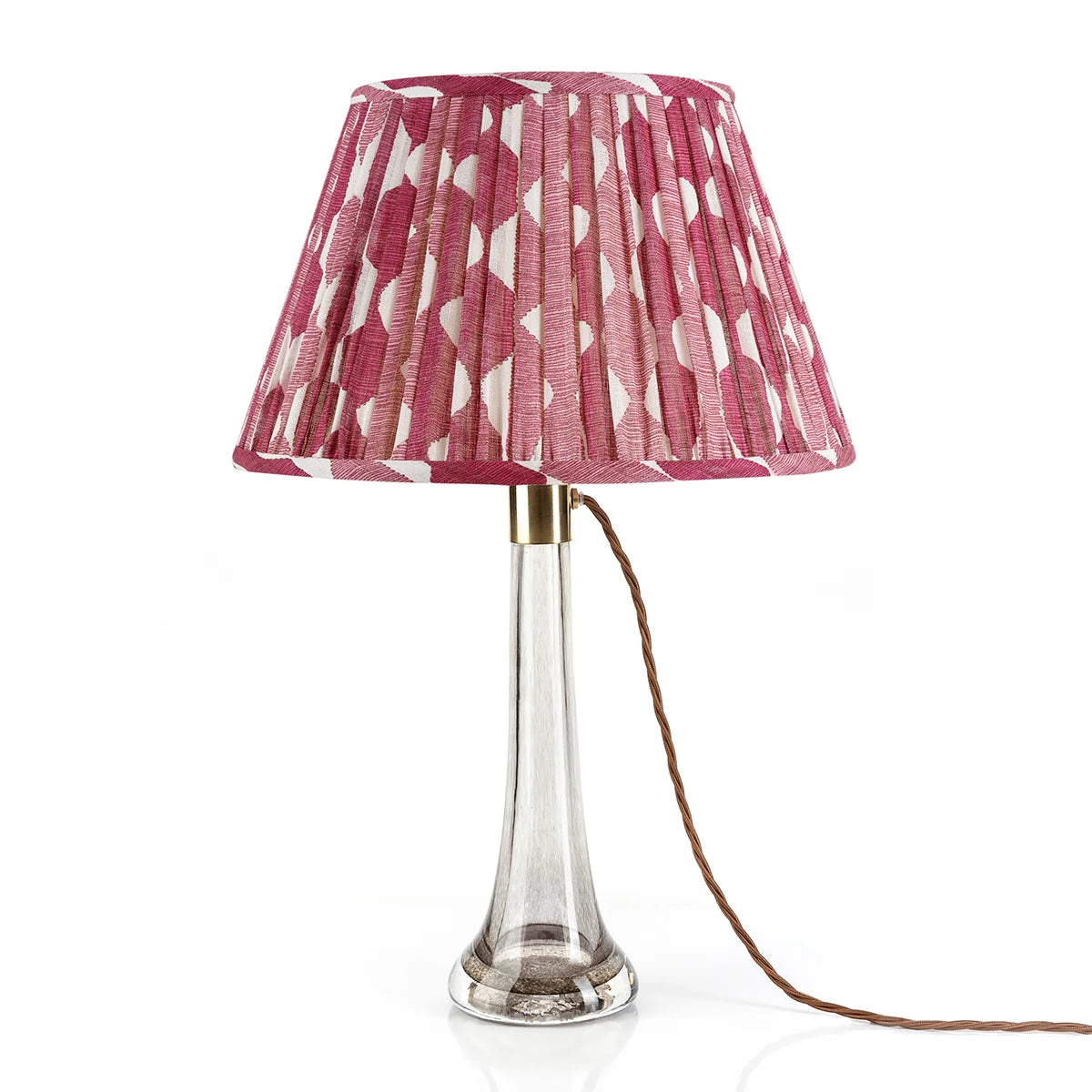 16 Inch Round Gathered Bedwyn Lampshade - Fuchsia Whittle