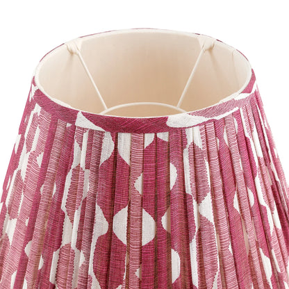 16 Inch Round Gathered Bedwyn Lampshade - Fuchsia Whittle