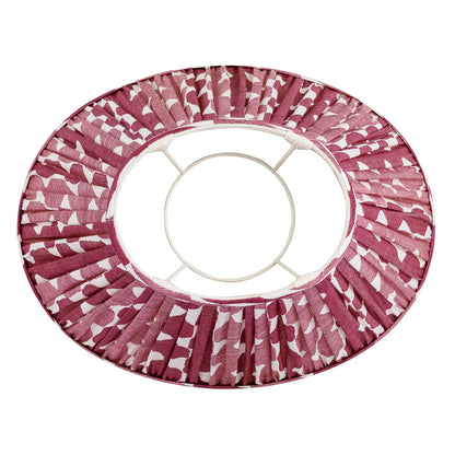 16 Inch Oval Gathered Bedwyn Lampshade - Fuchsia Whittle