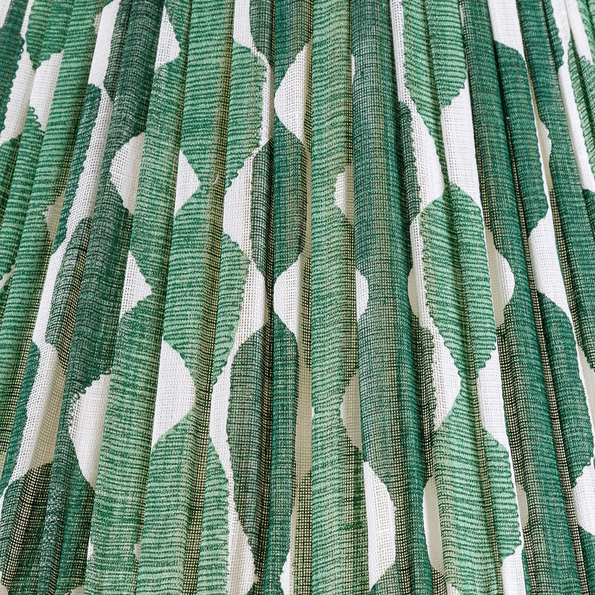 16 Inch Oval Gathered Bedwyn Lampshade - Green Whittle
