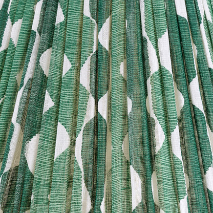 16 Inch Round Gathered Bedwyn Lampshade - Green Whittle