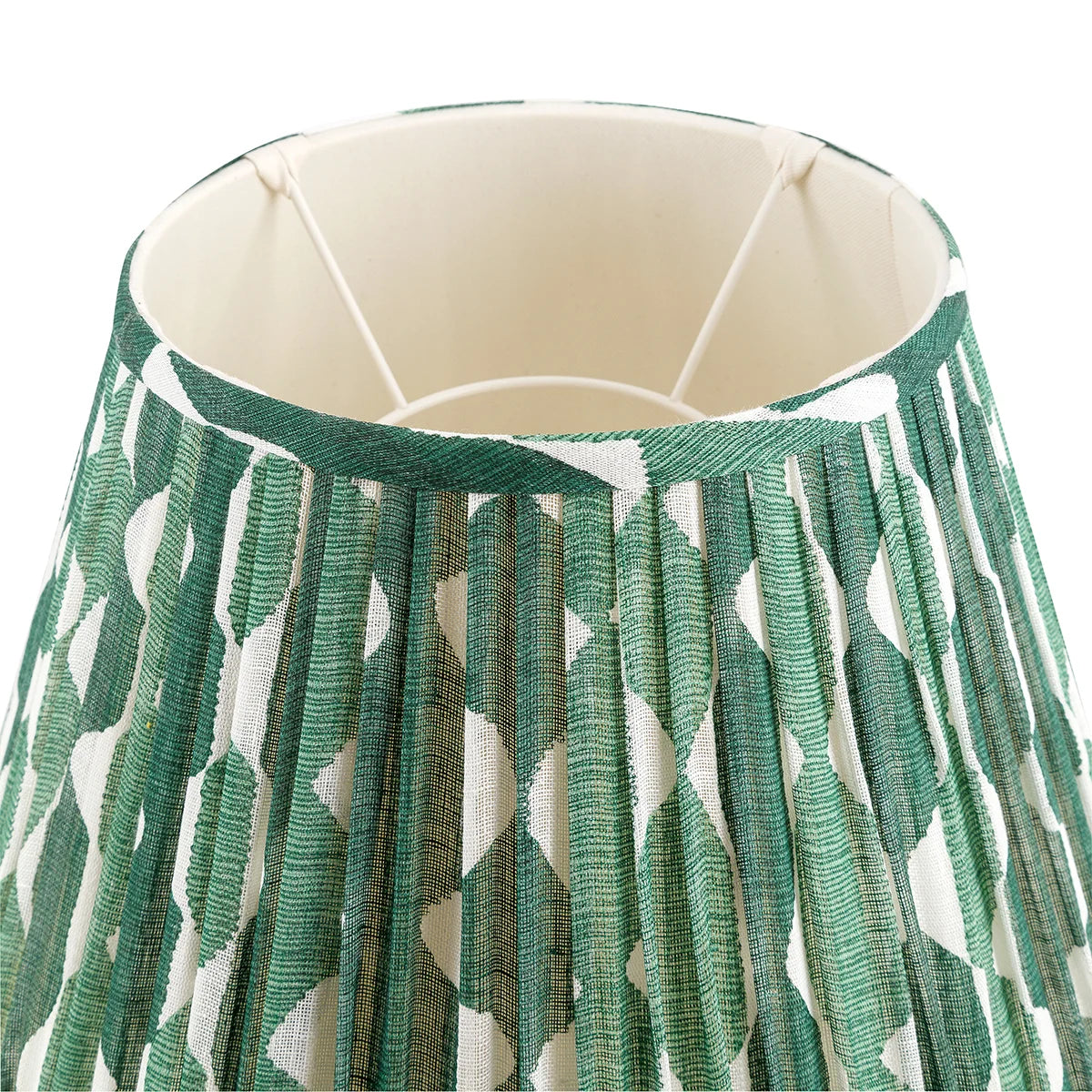 16 Inch Round Gathered Bedwyn Lampshade - Green Whittle