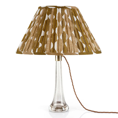 16 Inch Oval Gathered Bedwyn Lampshade - Neutral Whittle