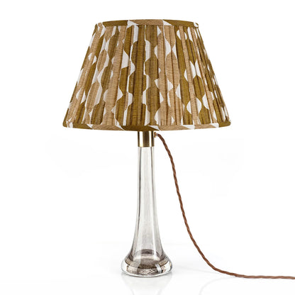 16 Inch Round Gathered Bedwyn Lampshade - Neutral Whittle