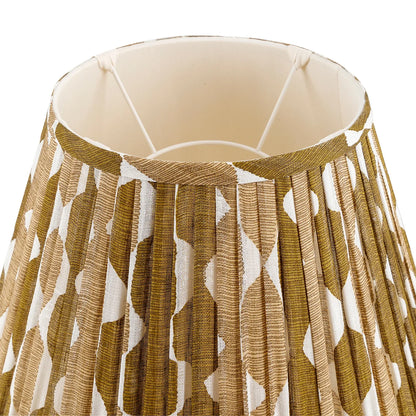 16 Inch Round Gathered Bedwyn Lampshade - Neutral Whittle