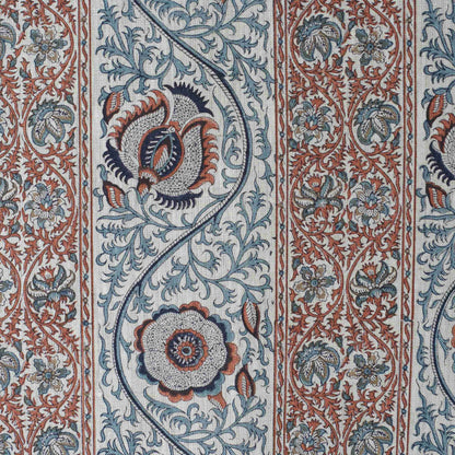 Palampore Stripe - Terracotta / Marine