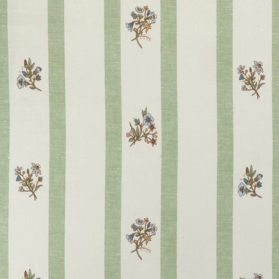 Flax and Field Posy Stripe - Eucalyptus / Oyster