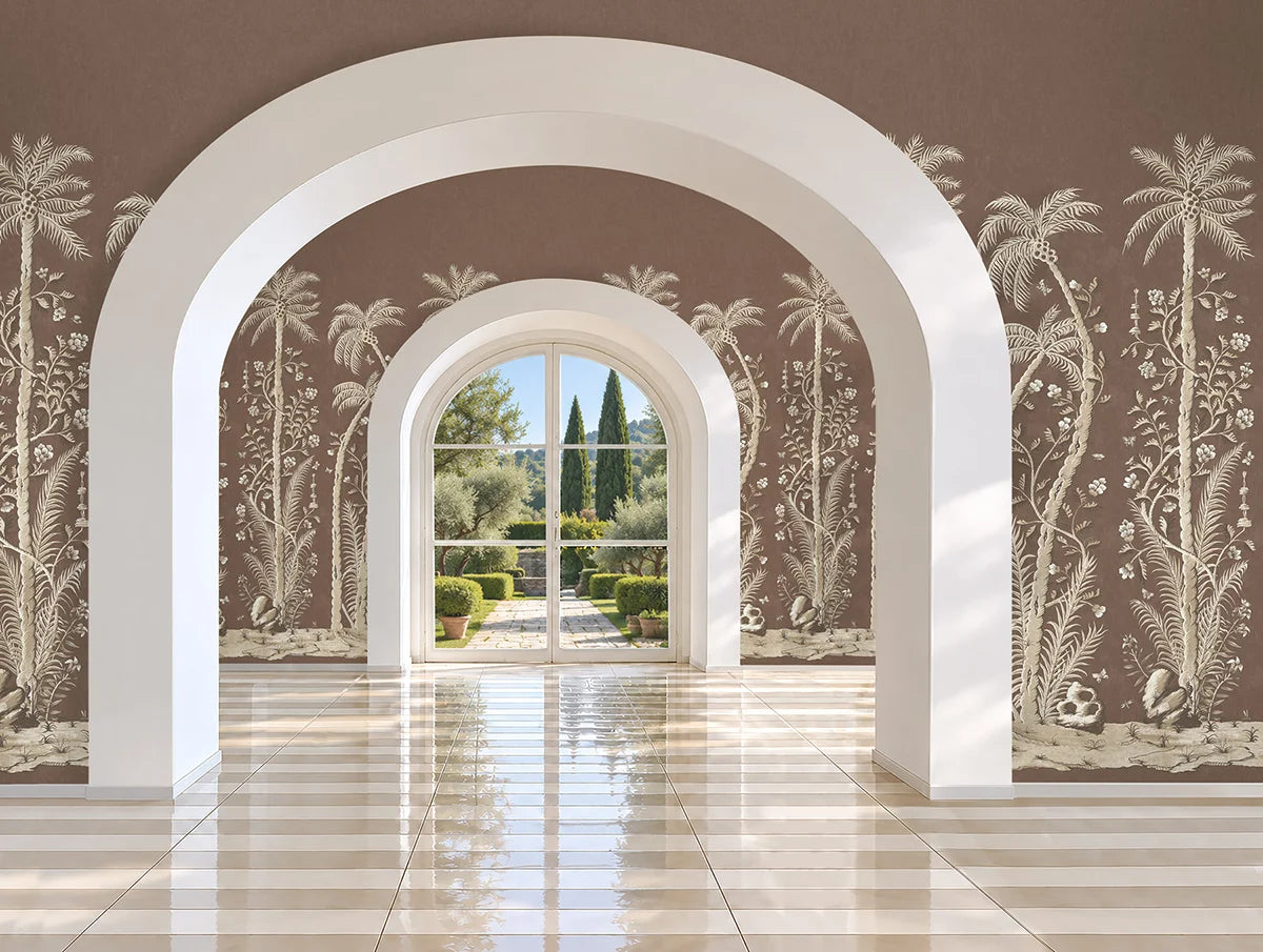 Palm Wallpaper - Truffle Small