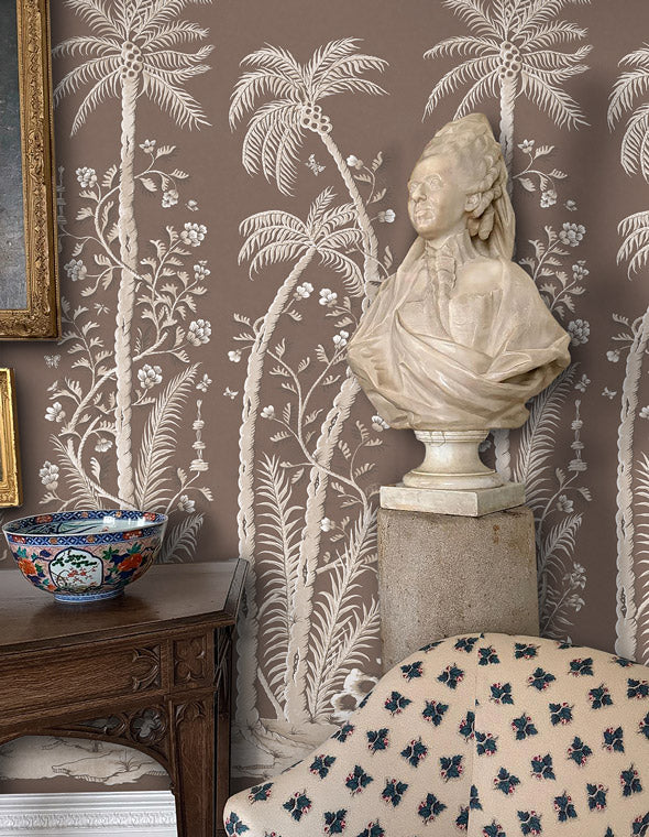 Palm Wallpaper - Truffle Small