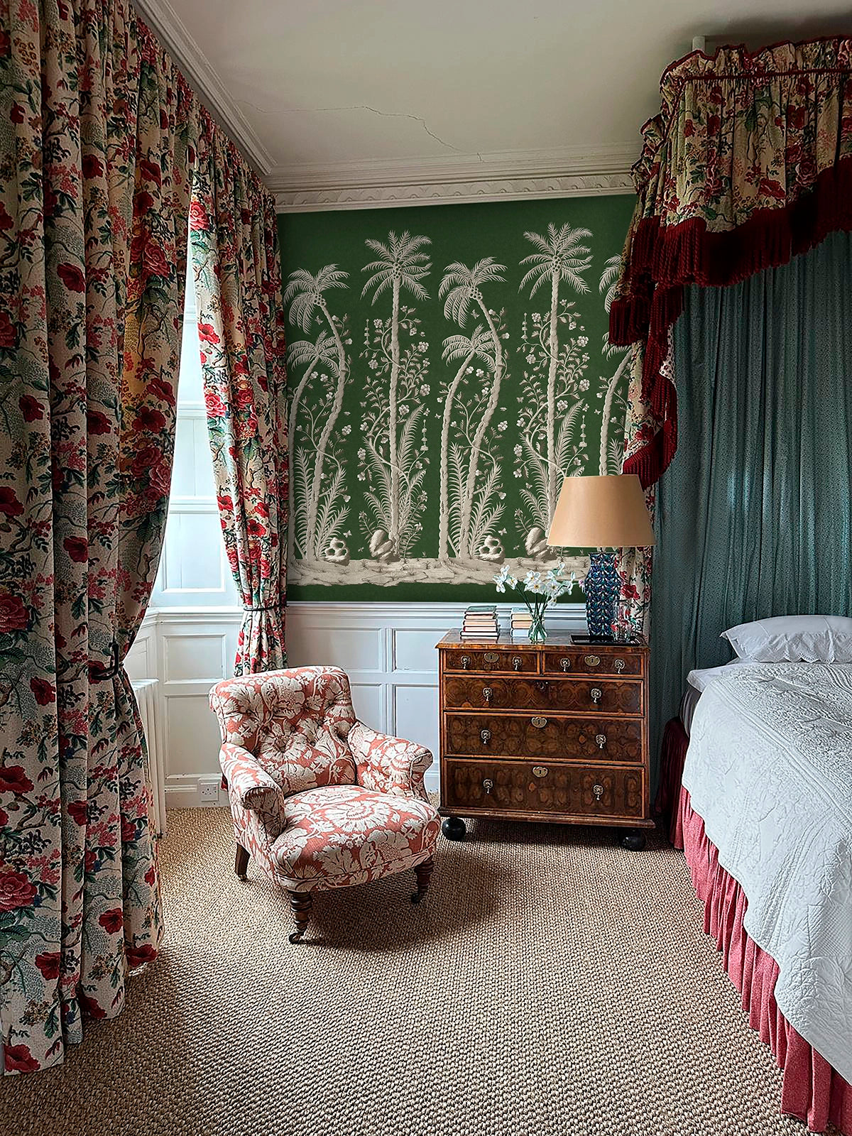 Palm Wallpaper - Canton Green Small