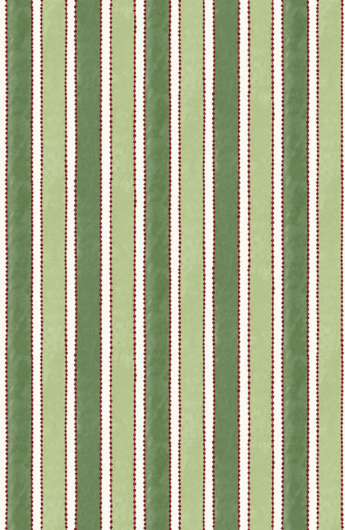 Picot Stripe Wallpaper - Leaf Green