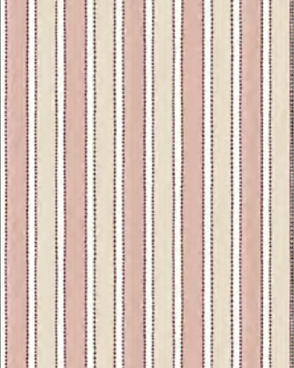 Picot Stripe Wallpaper - Rose Pink