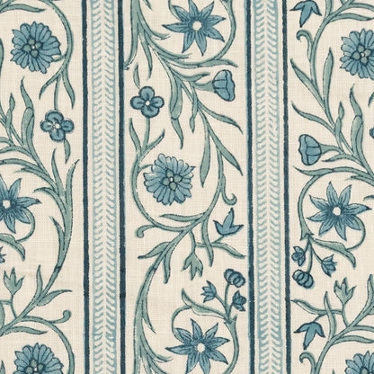 Floral Stripe - Cloud / Iris