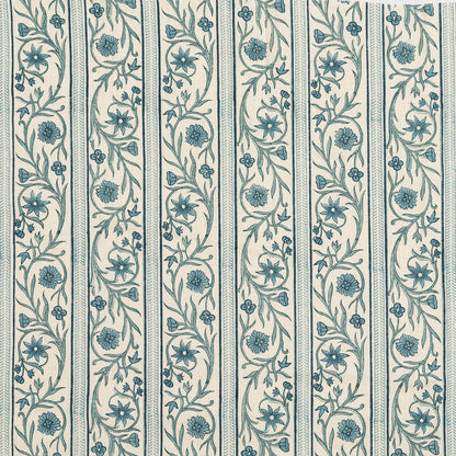 Floral Stripe - Cloud / Iris