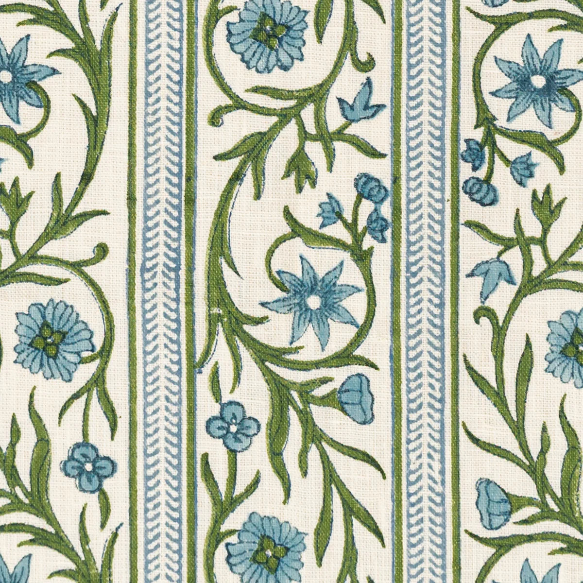 Floral Stripe - Hosta / Iris