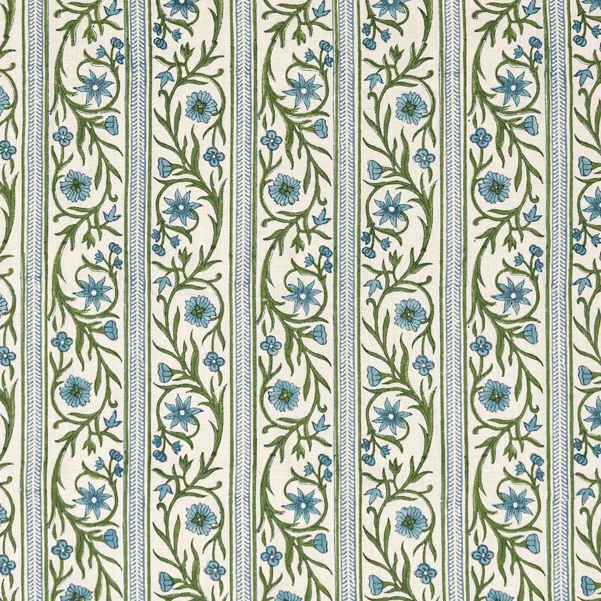 Floral Stripe - Hosta / Iris
