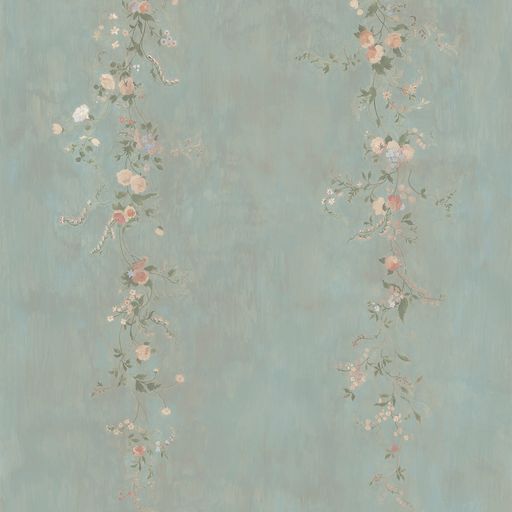 Garland Wallpaper - Pale Turquoise