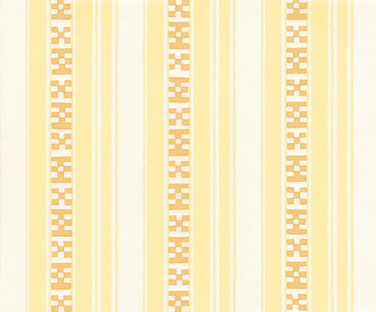 Rayures Broderies Wallpaper - Yellow