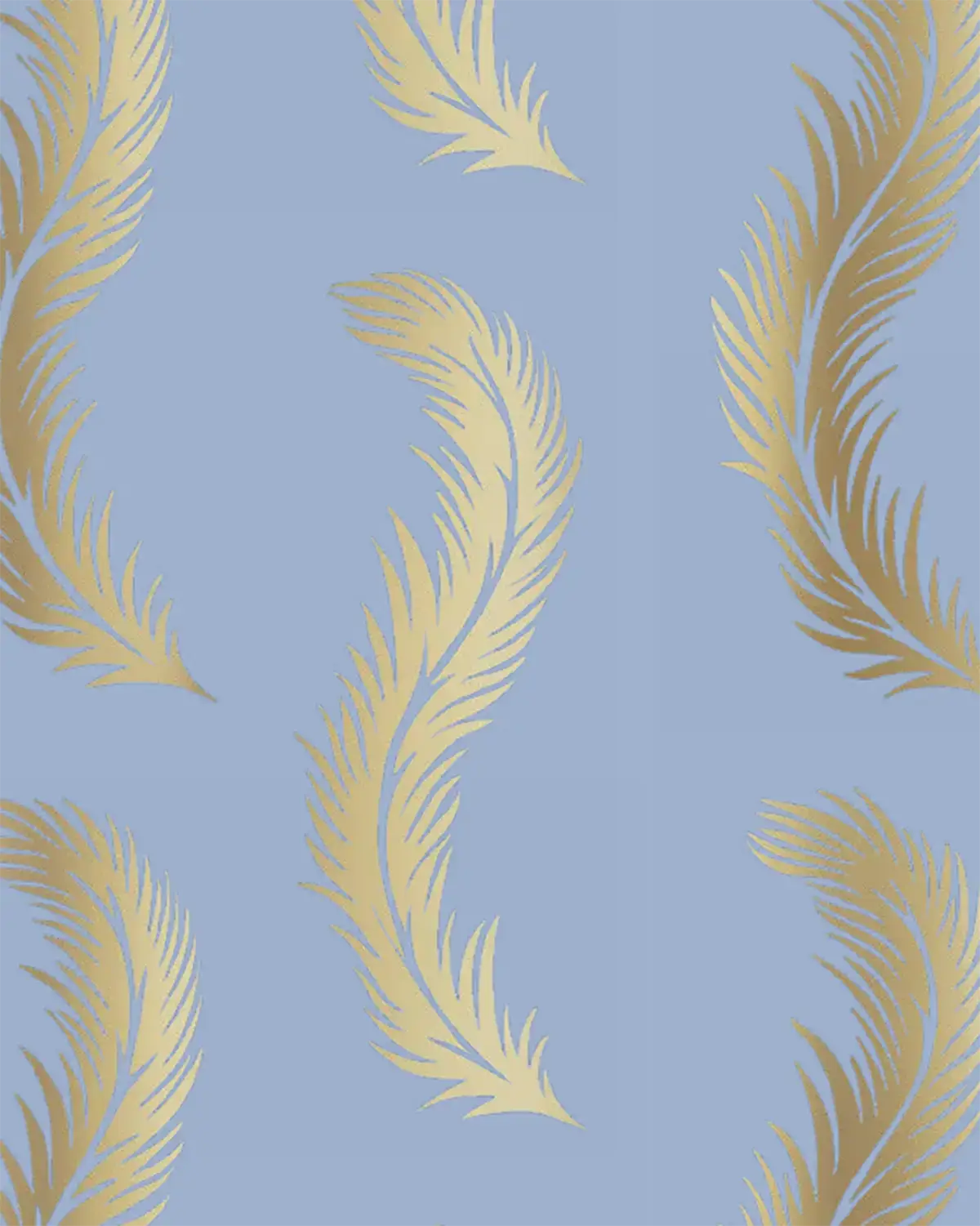 Featherbed - Digital - Gold on Hugh's Blue